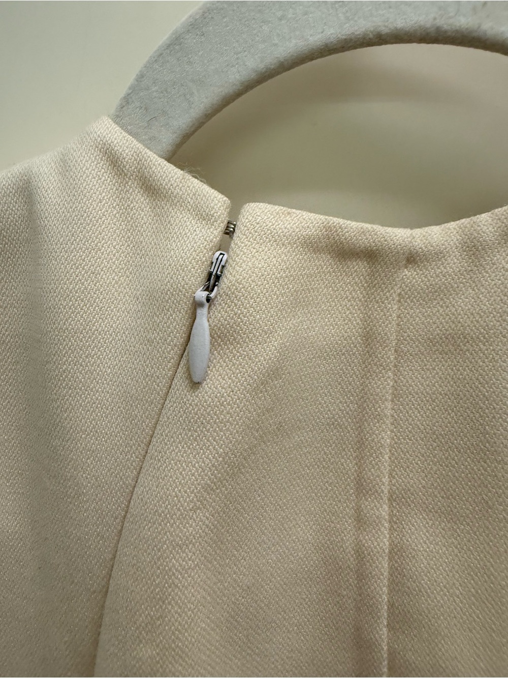 Chado by Ralph Rucci Wool Cream Sheath Dress - Elegant Professional Style - Picture 10 of 13